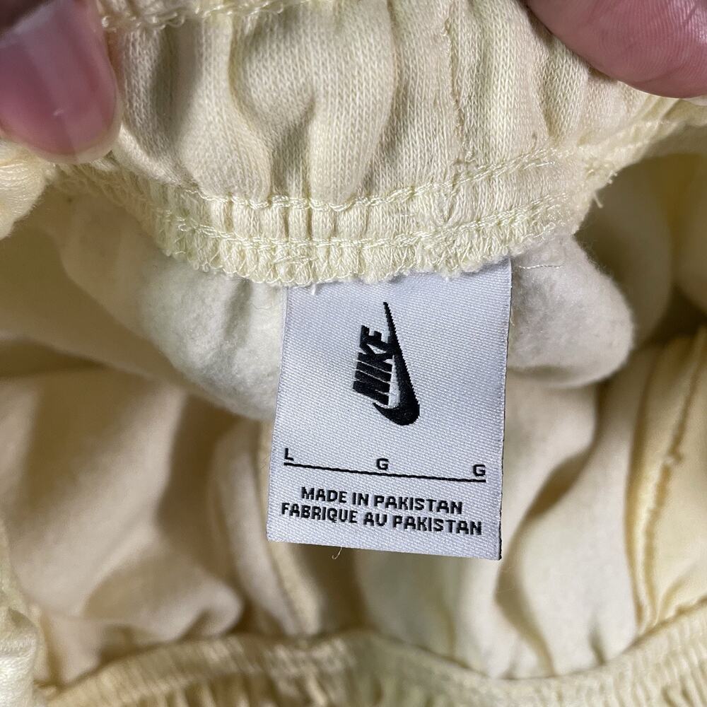 Men’s Nike Sportswear Fleece Sweatsuit Pale Yellow Hoodie Size M Joggers Size L - Picture 14 of 16
